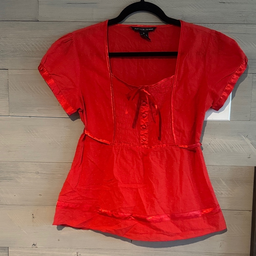 Antilia Femme Vibrant Red Blouse